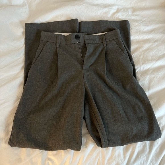 BERSHKA Dad Pant Grey - Picture 1 of 3